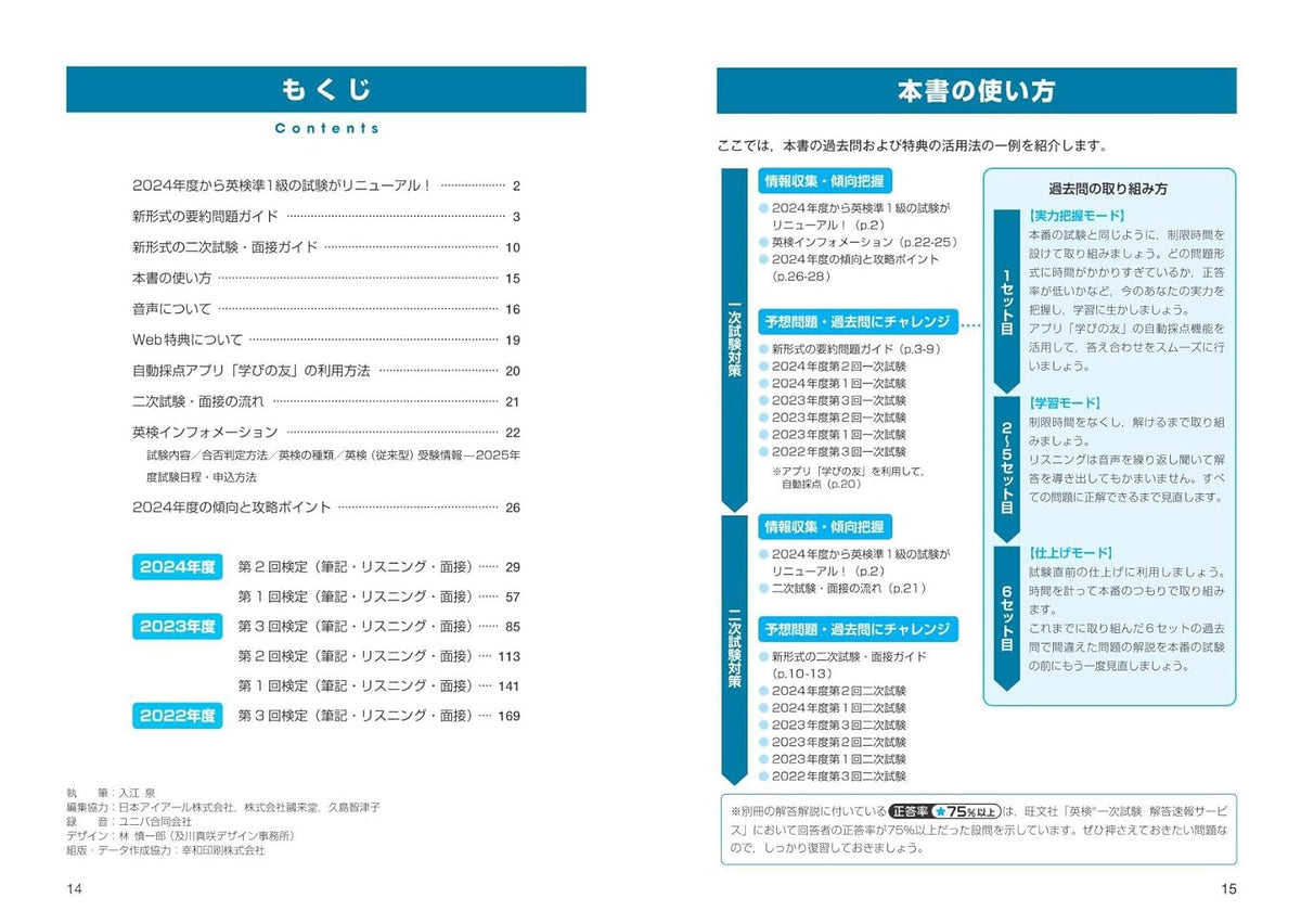 2025年度版 英検準1級 過去6回全問題集 – 旺文社 学びストア